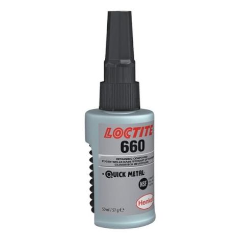 Loctite 660 - 50ml Anaerobowy klej klej do mocowania części współosiowych, trudno demontowalny, srebrny kod: 246683